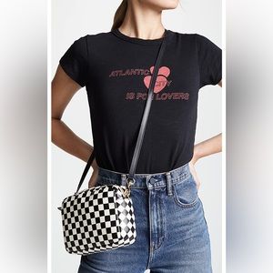 Clare V Black and White Checkered Bag